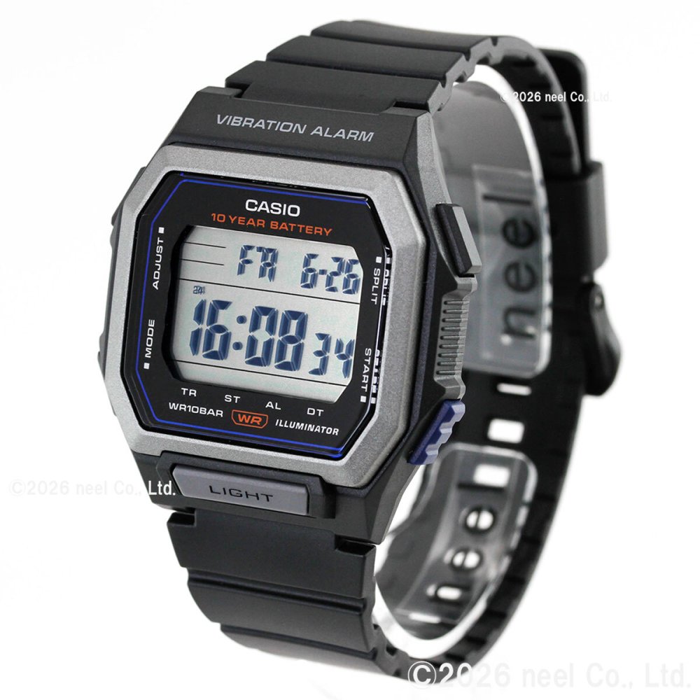 カシオ コレクション CASIO Collection デジタル 腕時計 W-738H-1AJF ブラック【2026 新作】