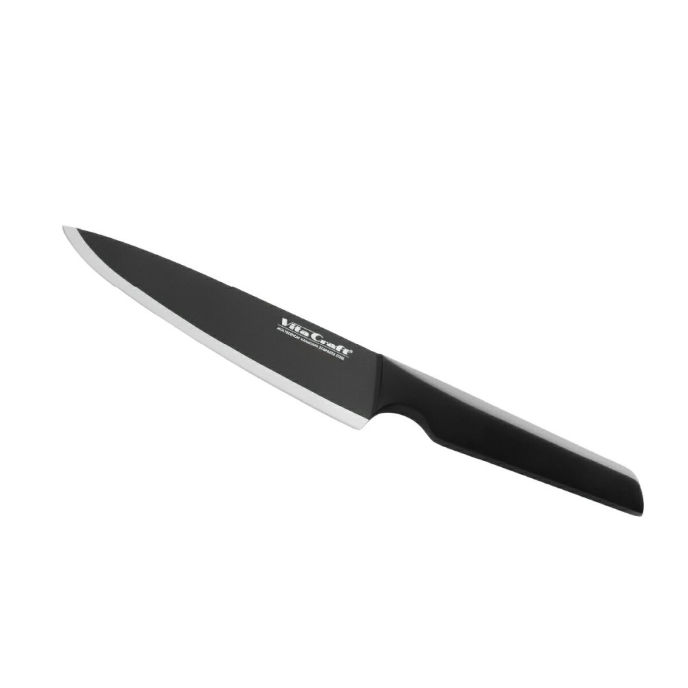 包丁 シェフナイフ ビタクラフト ソリッドナイフ ブラック Vita Craft SOLID KNIFE THE CHEF 牛刀 牛刀包丁 オールステンレス 一体型 両刃 刃渡り20.8cm マットブラック 食洗機対応 肉 魚 野菜 料理 調理器具 結婚祝い 新築祝い 新生活 料理好き プレゼント ギフト