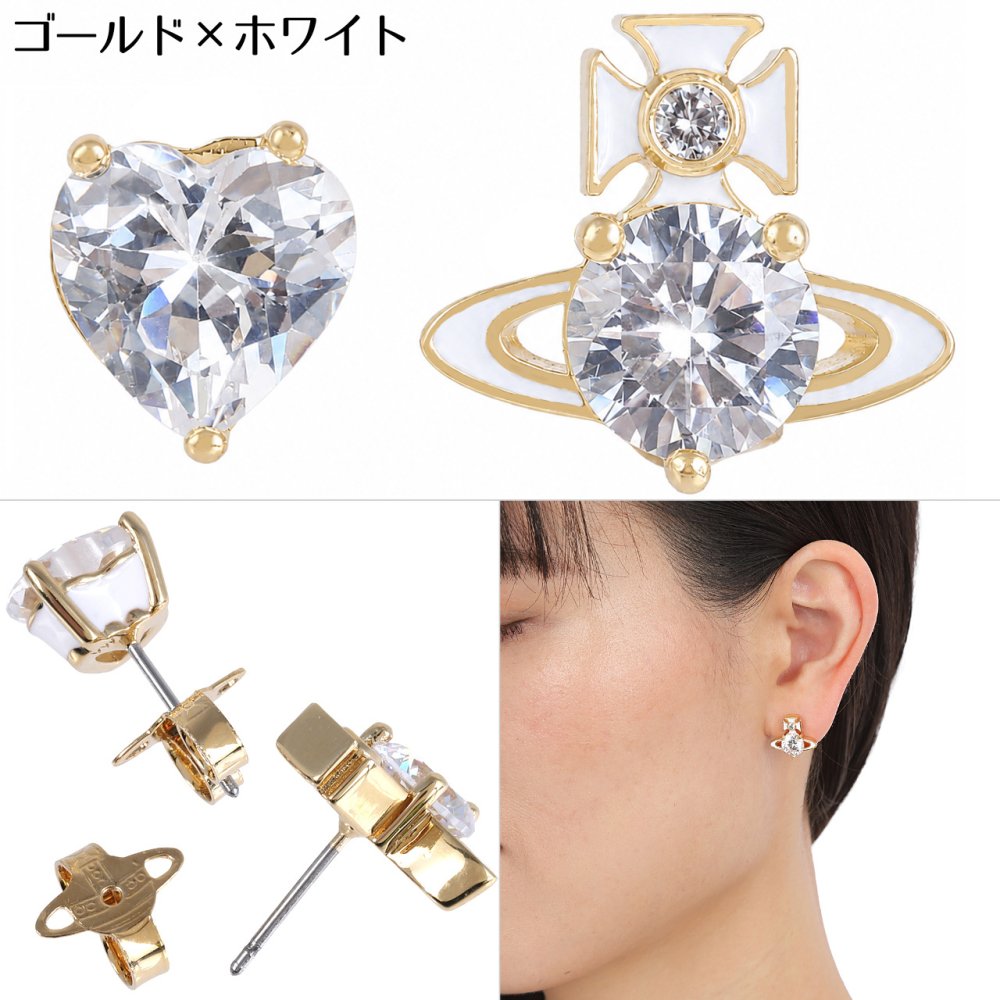 ヴィヴィアンウエストウッド ピアス レディース 女性用 オーブ ハート アクセサリー 両耳用 Vivienne Westwood ミリーピアス 62010383 選べる2色 【2026年春夏新作】 【ラッピング無料 誕生日 お祝い プレゼント ギフト 贈り物】