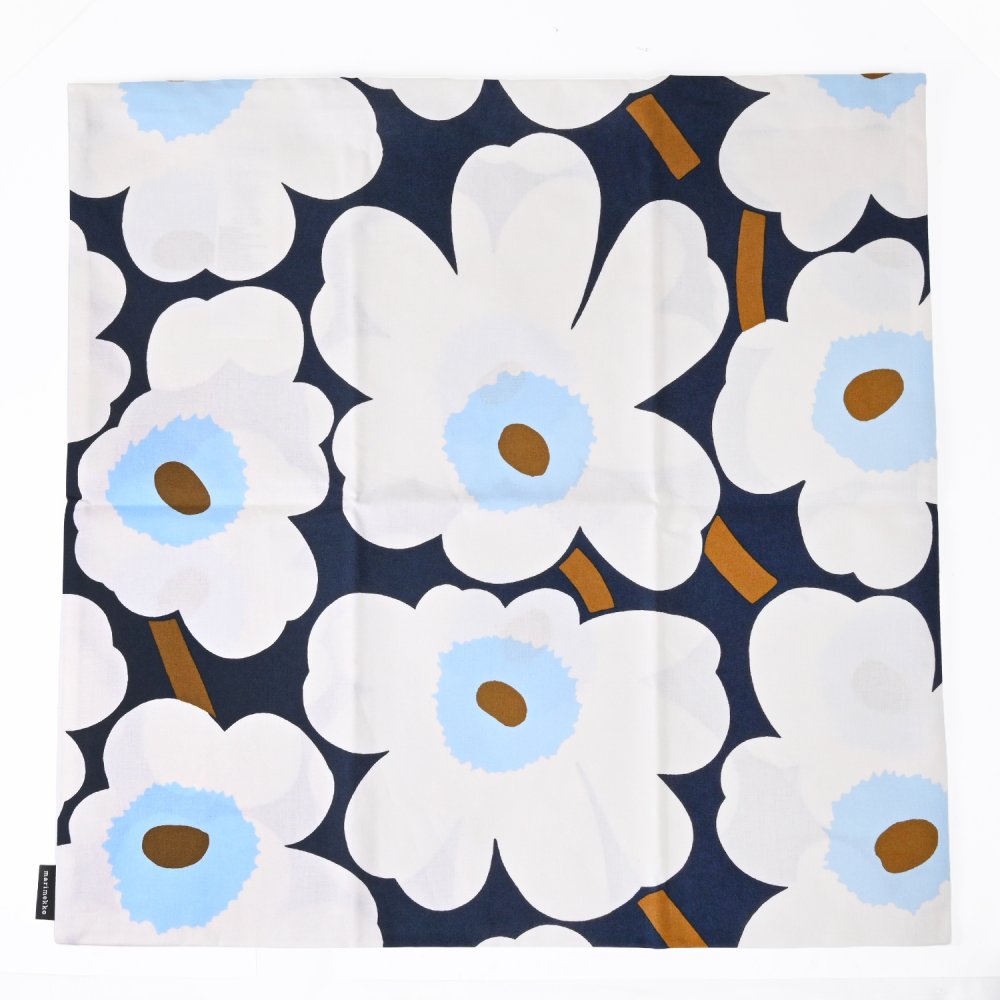 マリメッコ marimekko クッションカバー 50×50cm ピエ二 ウニッコ ブルーベリー ホワイト コールドブルー 76433 076433 585 ヌードクッション別売り 北欧雑貨 北欧デザイン 送別会 誕生日 お中元 結婚祝い 結婚式 高級 父の日 母の日【スペシャルラッピング660円(別売り)】 ホワイトデー ネコポス