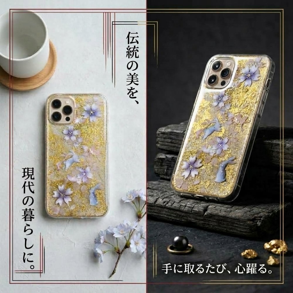 【全機種対応】スマホケース『美』名入れ 送料無料 和柄 和風 桜 職人 伝統工芸 ハンドメイド ハードケース 手帳型 iPhone 17 Xperia AQUOS Android 各機種対応