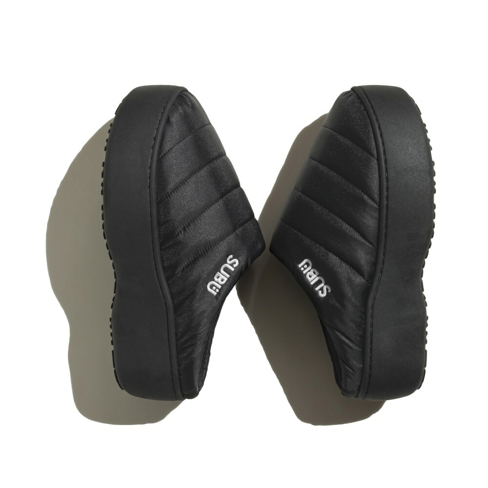 スブ プラットフォーム サンダル 厚底 レディース SUBU PLATFORM ドット ブラック シルバー 正規品 冬用サンダル ルームシューズ 外履き 2026 秋冬 スリッポン 履きやすい 痛くない 防寒 正規販売店