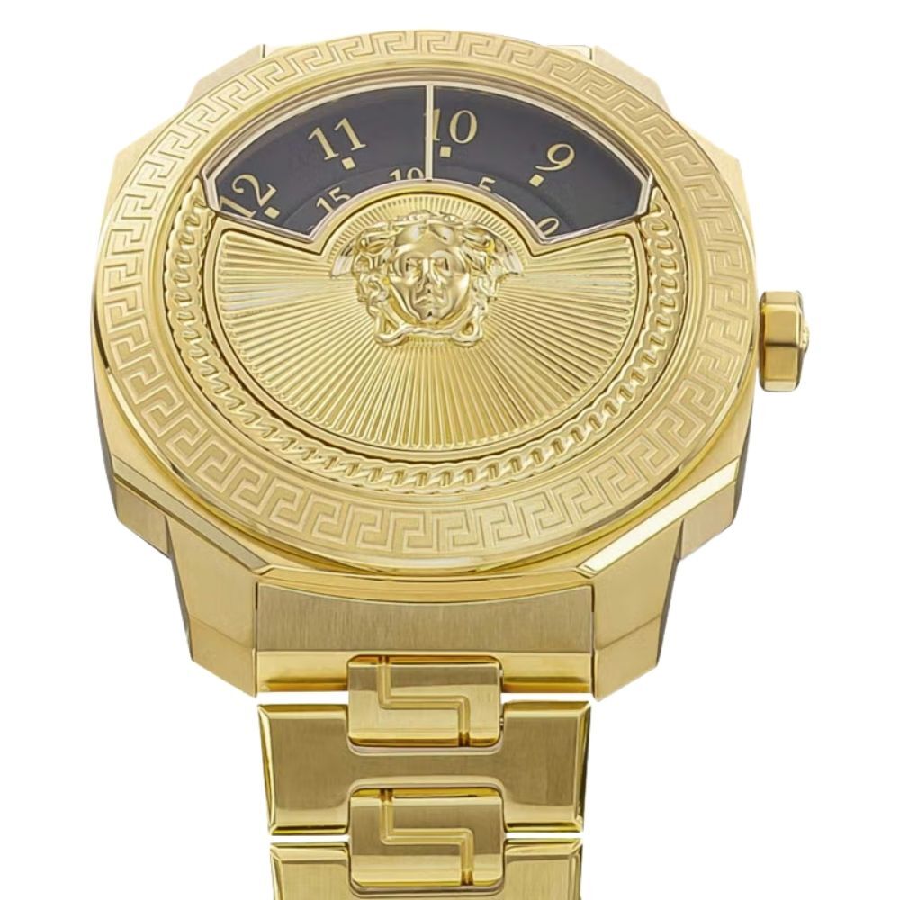 ヴェルサーチェ 腕時計 メンズ レディース ゴールド ブラック 38mm VERSACE DYLOS ディロス スイス製 ユニセックス メンズ腕時計 高級 ブランド おしゃれ プレゼント ギフト 成人 卒業 入学
