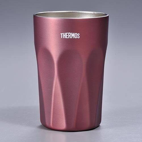 敬老の日 名入れ ペアギフト SXX THERMOS サーモス 真空断熱ダイヤカットロングタンブラー 食洗機対応モデル 400ml ピンク シャンパンゴールド 2点 ギフトBOX入り / プレゼント ギフト 両親 夫婦 結婚 金婚式 銀婚式 退職 記念 誕生日 長寿 祝い