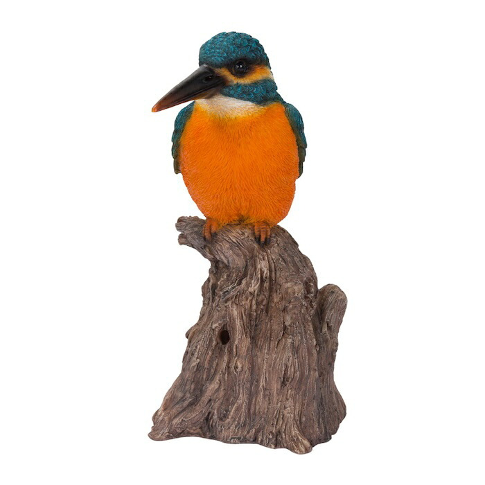 置物 鳥 カワセミ 高さ14.5cm woobia ウービア 野鳥 リアル おしゃれ 玄関 インテリア オブジェ ガーデン 北欧 ナチュラル 翡翠 動物 アニマル 癒し 小鳥 鳥好き 出窓 棚 青い鳥 玄関飾り プレゼント ギフト バードウォッチング