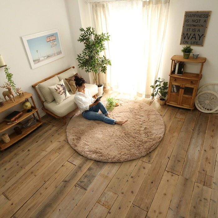 ラグ シャギーラグ 極厚35mm 厚手 防音 130×190cm 190×190cm 190×240cm 円形 直径190cm 1.5畳 2畳 3畳 滑り止め 手洗い 床暖房 ホットカーペット対応 オールシーズン 北欧 おしゃれ シフォンプラス ふわふわ