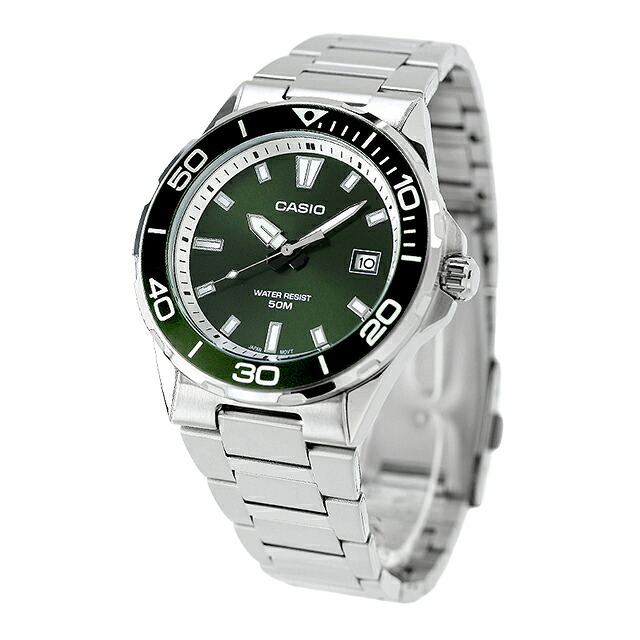 カシオ チープカシオ CASIO スタンダード クォーツ 電池式 MTD-145D-3AV 海外モデル メンズ チプカシ 腕時計 ブランド アナログ グリーン