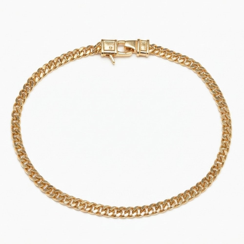 【ラッピング無料】TOMWOOD トムウッド Curb Bracelet M Gold 100258 カーブブレスレット ゴールド シルバー925 18Kメッキ 6.5 7 7.7インチ ギフト