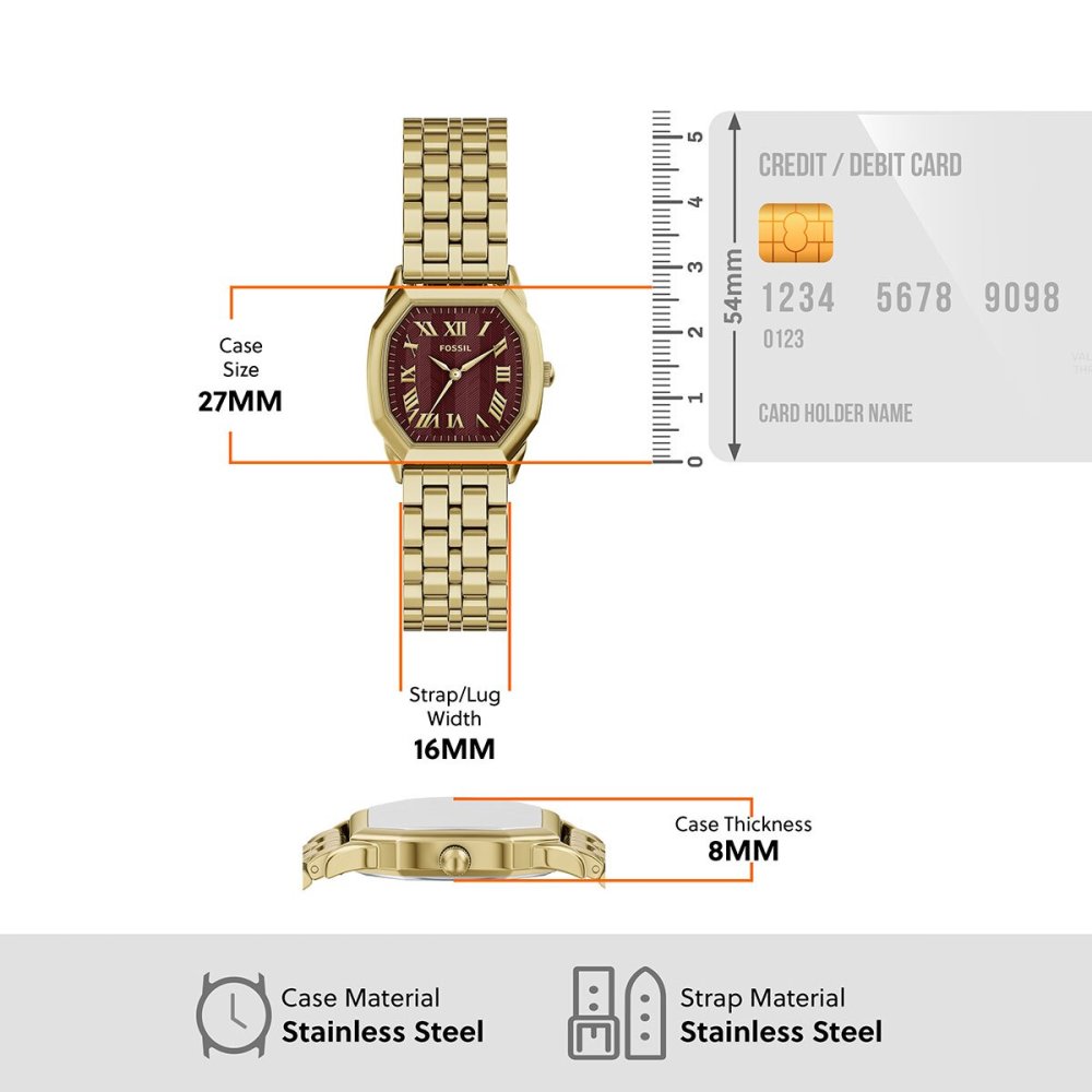 フォッシル FOSSIL 腕時計 レディース HARLOW アナログ ゴールドトーン ステンレススチールウォッチ ES5511【2026 新作】