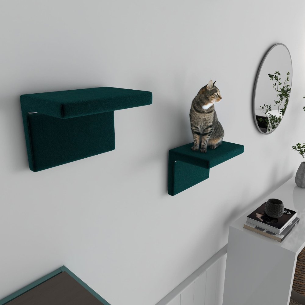 キャットウォーク 壁掛け 幅30.5cm モケット 日本製 完成品 arneco Cat Wall S キャットタワー キャットステップ 壁面収納 猫用家具 多頭飼い 運動不足対策 木製 ペット家具 猫用品 犬用品 省スペース リビング インテリア 北欧