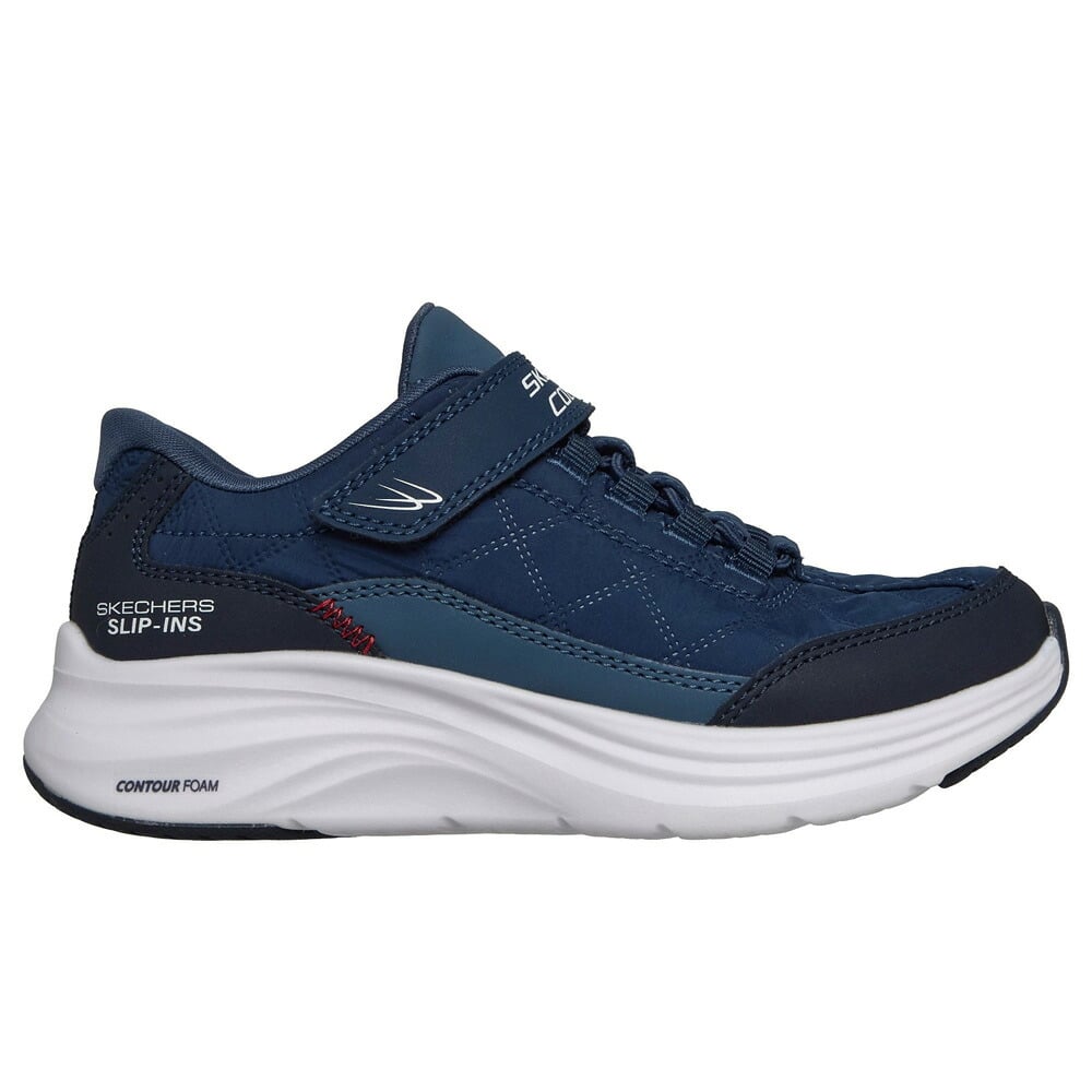 スケッチャーズ スリップインズ キッズ スニーカー コンツアーフォーム コージーフィット 男の子 女の子 SKECHERS 404200L ノーマル幅 ハンズフリー 手を使わず履ける 履きやすい 軽量 子供靴 ネイビー