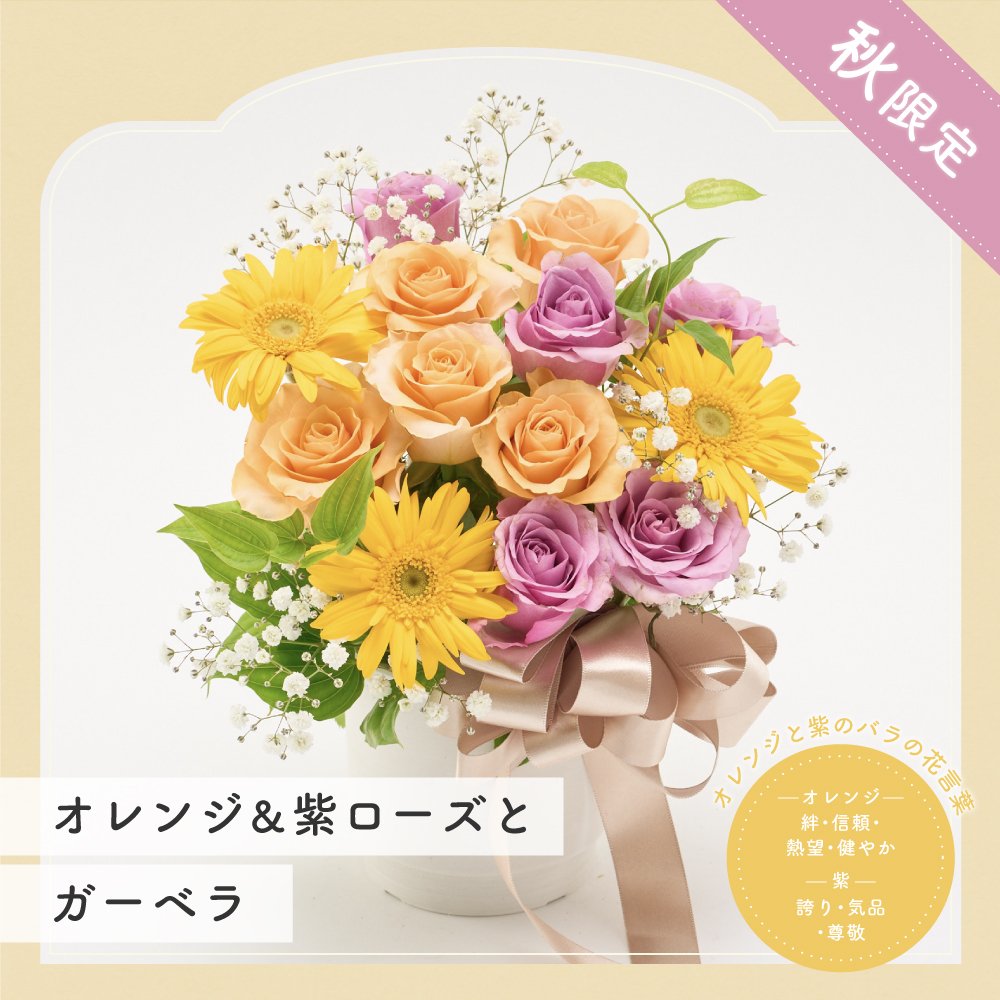 バラ10本と季節花のお祝いアレンジメント  生花 花市場から直送 アレンジメント 豪華 バラ ガーベラ カーネーション　ひまわり  季節限定　お祝い お誕生日 かわいい おしゃれ ギフト プレゼント 即日発送 手提げ付けられます メッセージカード無料