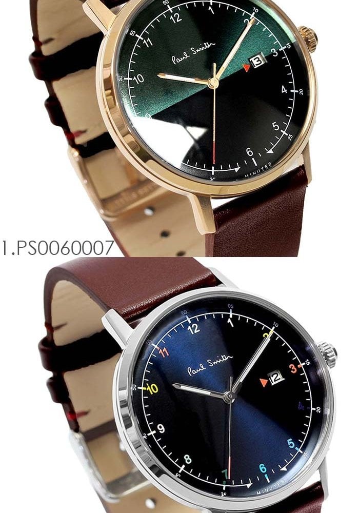 ポールスミス Paul Smith 腕時計 メンズ 革ベルト 41mm レザー クラシック ブランド 人気 ゲージ GAUGE グリーン ブラック シルバー パープル ネイビー ブラウン