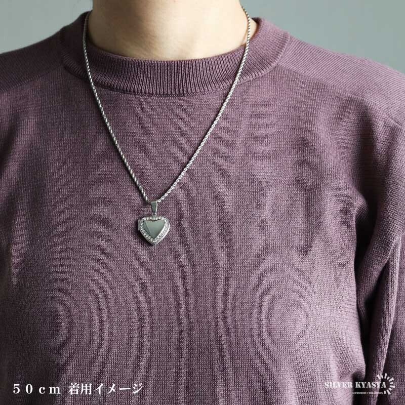 ステンレス ロケットネックレス ロケットペンダント ハートネックレス 写真 記念 思い出 ハワイアンネックレス ロープチェーン ゴールドネックレス 18KGP シルバー ピンク ストーン 男女兼用 金属アレルギー対応