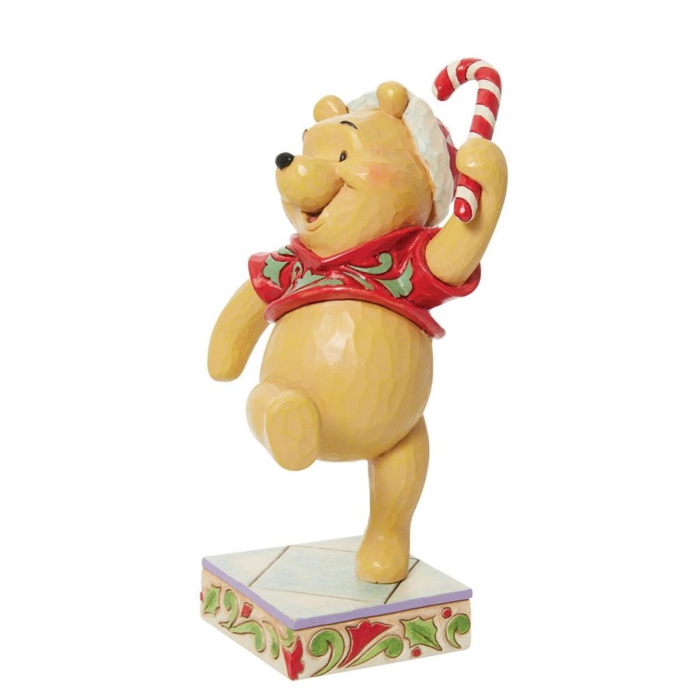プーさん クリスマス キャンディケイン 14cm くまのプーさん クリスマス | ディズニー トラディションズ ジムショア グッズ フィギュア 人形 置物 彫刻 Jim Shore 正規輸入品