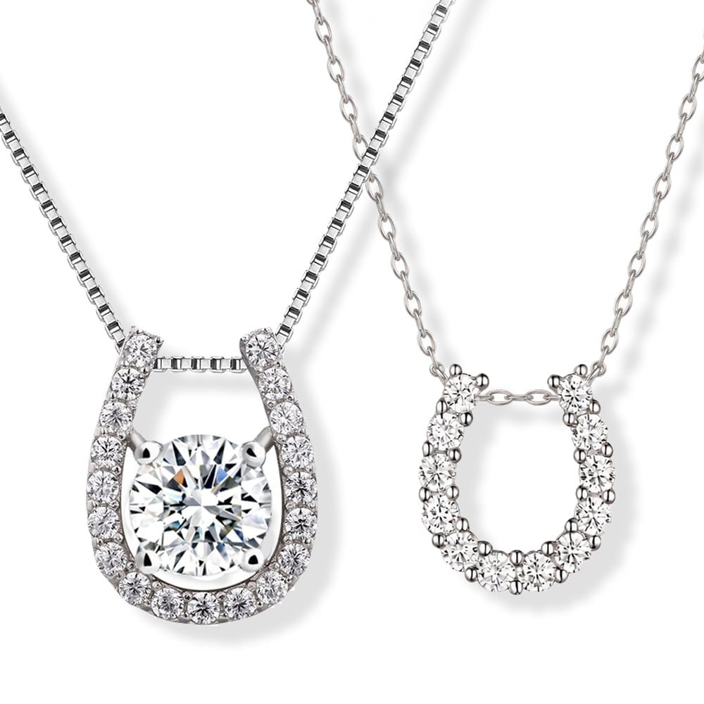 ネックレス レディース リズ ケリー ホースシュー 馬蹄 シルバー ゴールド 金属アレルギー 対応 アクセサリー 母の日 誕生日 プレゼント 女性 彼女 結婚記念日 妻 おすすめ 人気 プリザーブドフラワー ジュエリーボックス ラッピング付き ギフト 