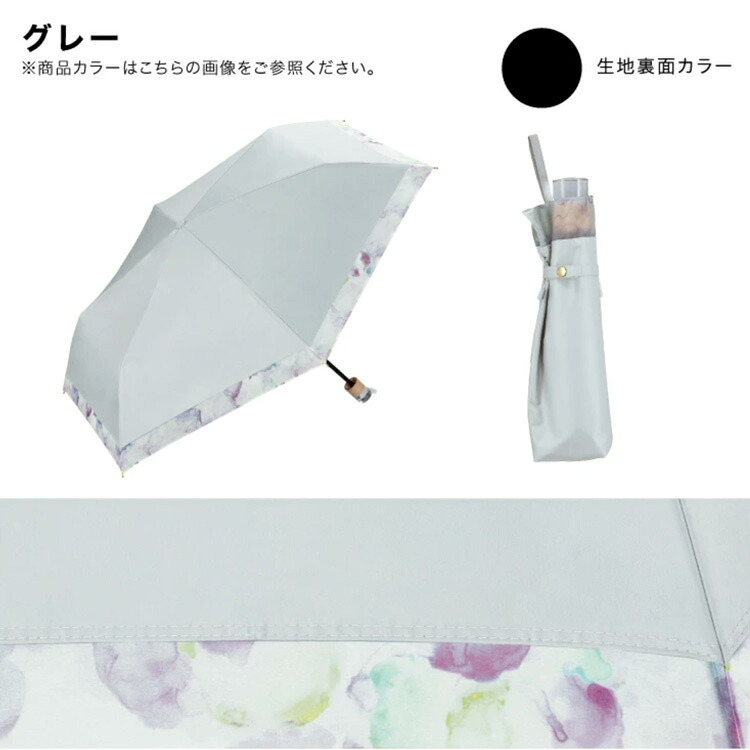 遮光 リムオーガンジープリント ミニ Wpc. 日傘 折りたたみ傘 定形外 送料無料 傘 雨傘 801-17457-102 晴雨兼用 UVカット100% 完全遮光 遮熱