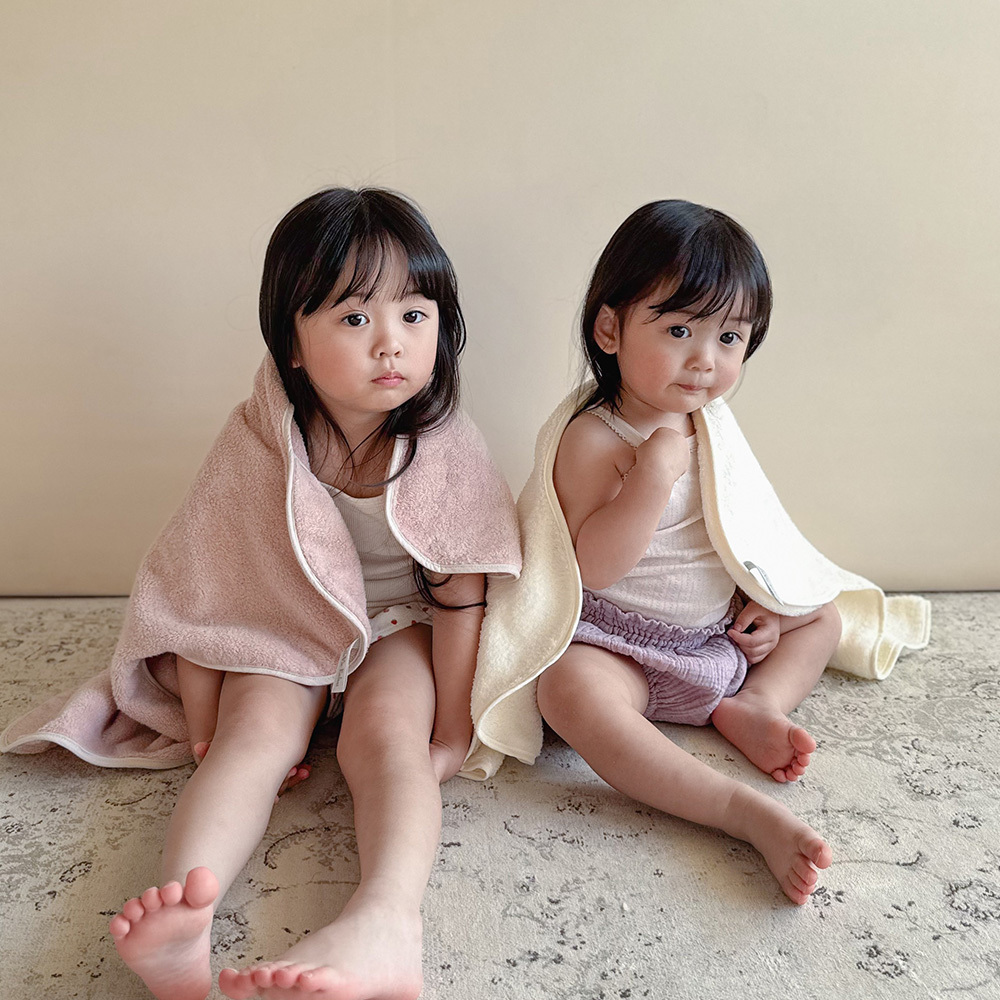 【名入れ無料】出産祝い タオル バスローブ 男の子 女の子 | Nuage オーガニックコットンMokuMoku フード付きバスタオル | ベビー バスポンチョ 名前入り ブランケット 刺繍 キッズ オーガニックコットン 綿100％ 赤ちゃん ギフト プレゼント おしゃれ 双子 ベルビーアンファン BelleVie Enfant