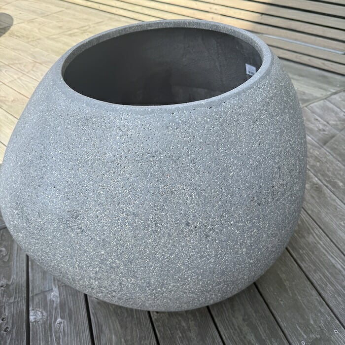 鉢カバー おしゃれ 大型 22号 W66×H53cm 植木鉢 KONTON コントン コブル プランター 四角 キューブ 正方形 ポリストーン FRP 屋外 室内 高級 北欧 モダン ナチュラル 観葉植物用 シンボルツリー サボテン 多肉植物 特大 玄関 底穴なし グレー ベージュ