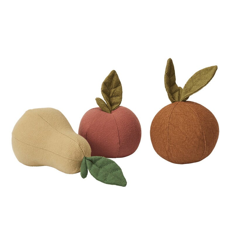 ferm LIVING ファームリビング エディプレイフルーツ 3個セット Edi Play Fruits  北欧 おままごと おもちゃ おしゃれ 可愛い 北欧雑貨 インテリア雑貨 キッズ 子供部屋 オブジェ 正規販売店