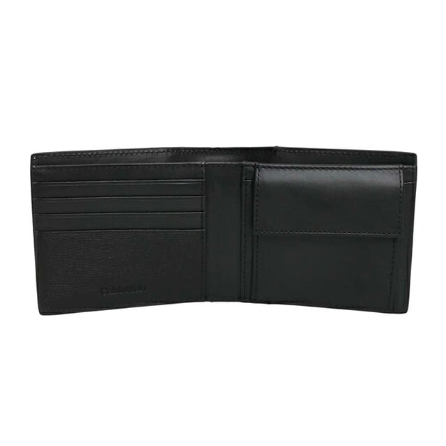 カルバンクライン CALVIN KLEIN REFINED MIX BILLFOLD WITH COIN 二つ折り財布 二折財布 lv04d1304g-ub1 メンズ BLACK