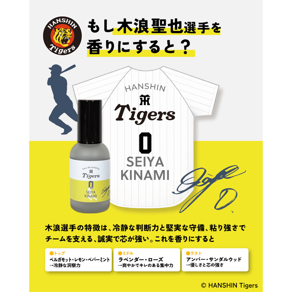 阪神タイガース オードトワレ ＃0 木浪聖也 選手