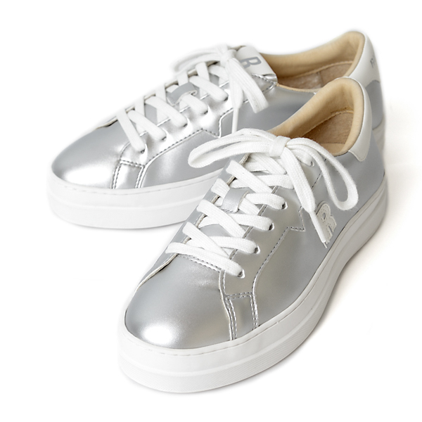 ルコライン スニーカー ルコライン 靴 RUCO LINE RUCO-018SI CALF PU LUX 光沢 シルバー 合皮 無地 ローカット ファスナー無し ルコライン レディース シューズ RUCO LINE ルコラインスニーカー フラットソール 新作 取扱店 京都 母の日