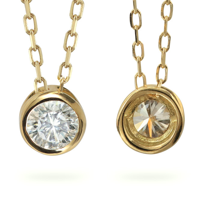 K18 ゴールド ネックレス ダイヤモンド ネックレス 計0.08ct 一粒ダイヤ 18金 18K フクリン チェーン 長さ選べる 40cm 45cm 50cm シンプル 華奢 上品 リュシー 彼女 妻 女性 レディース 誕生日 プレゼント ハロウィン 【品番：CG-RMP-N13196BY】