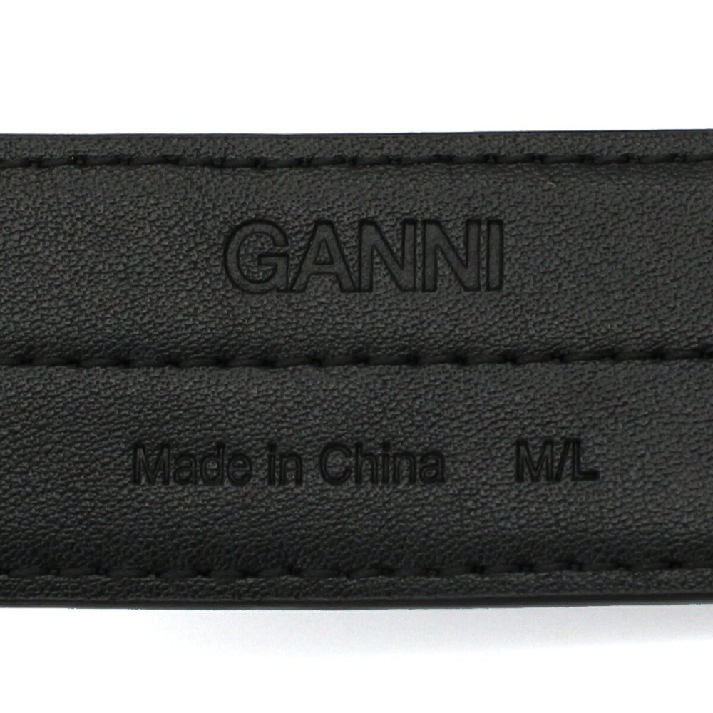 ガニー GANNI アイレット ベルト A6586-099 Black Double Eyelet Belt レディース ブラック 海外正規品