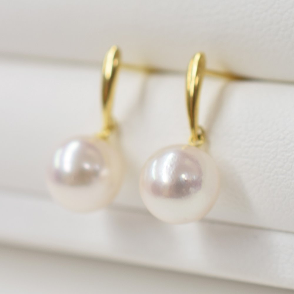 ［pearl622］ホワイトピンク 7.5mm - 8mm ピアス あこや真珠 真珠 本真珠