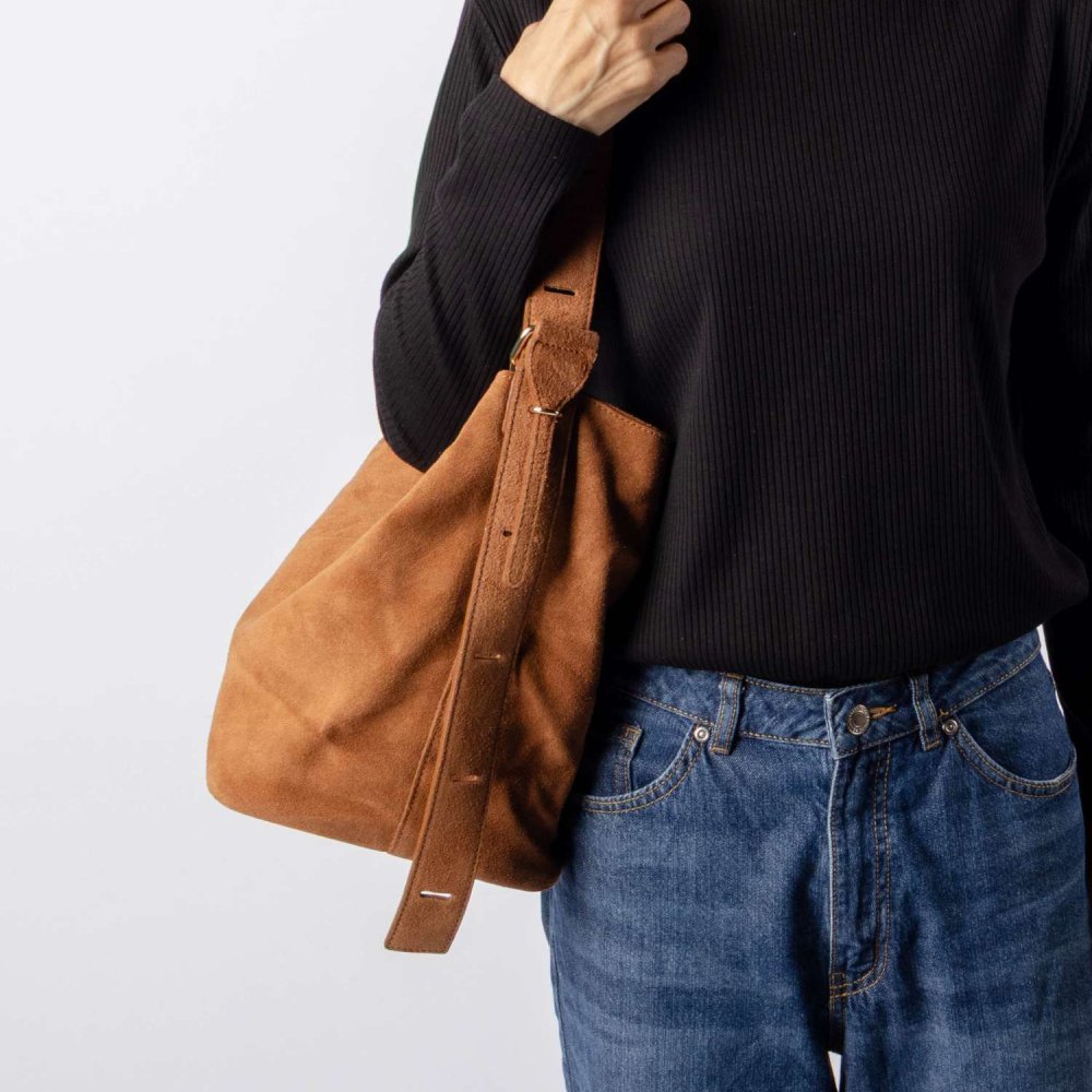 【正規品】 オウレンティ AULENTTI SHOULDER BAG ショルダーバッグ EL-L823-SCDO スエード レディース バッグ