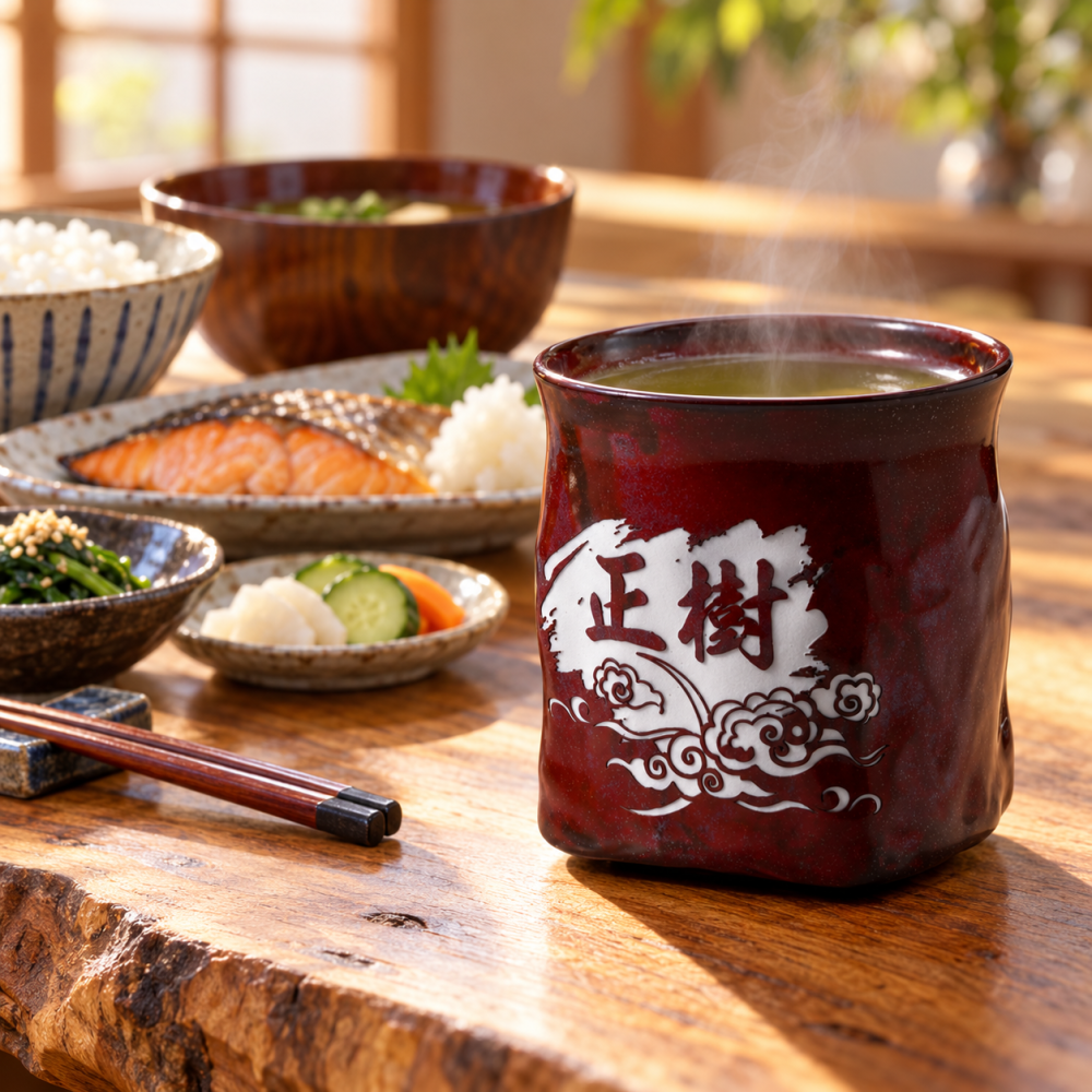 退職 異動 名入れ ギフト SXX 有田焼 二重構造 保温保冷 ロックカップ 茶色 単品 木箱入り / プレゼント ギフト 退職 記念 誕生日 長寿 祝い