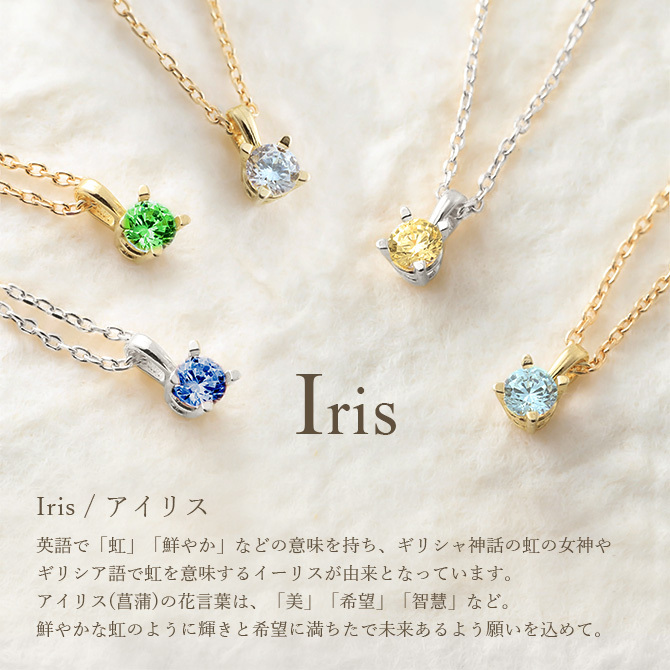 選べる誕生石 ネックレス K18 ゴールド ネックレス 一粒 18金 18K イエローゴールド ホワイトゴールド チェーン 長さ選べる 40cm 45cm 50cm ギフトラッピング可能 シンプル 華奢 上品 Rapture アイリス 彼女 妻 女性 レディース プレゼント ハロウィン 【品番：CG-RSP-29051】