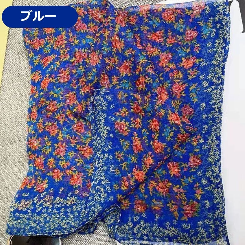ストール レディース 花柄 薄手 大判 フラワーストール 160×50cm 春 夏 春夏 おしゃれ かわいい 上品 軽量 冷房対策 日よけ 紫外線対策 花柄ストール ショール ガーゼマフラー 羽織り 大人 女性 ギフト プレゼント スカーフ マフラー