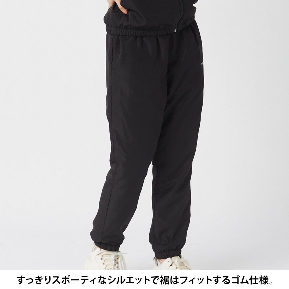 marie claire sport マリクレール スポーツ 防風ロングパンツ レディース ブランド 裏起毛 445744 フリース ワンマイルウェア ロゴ刺繍 秋冬 ボトムス カジュアル 20代 30代 40代 M L LL 2026fw karlas