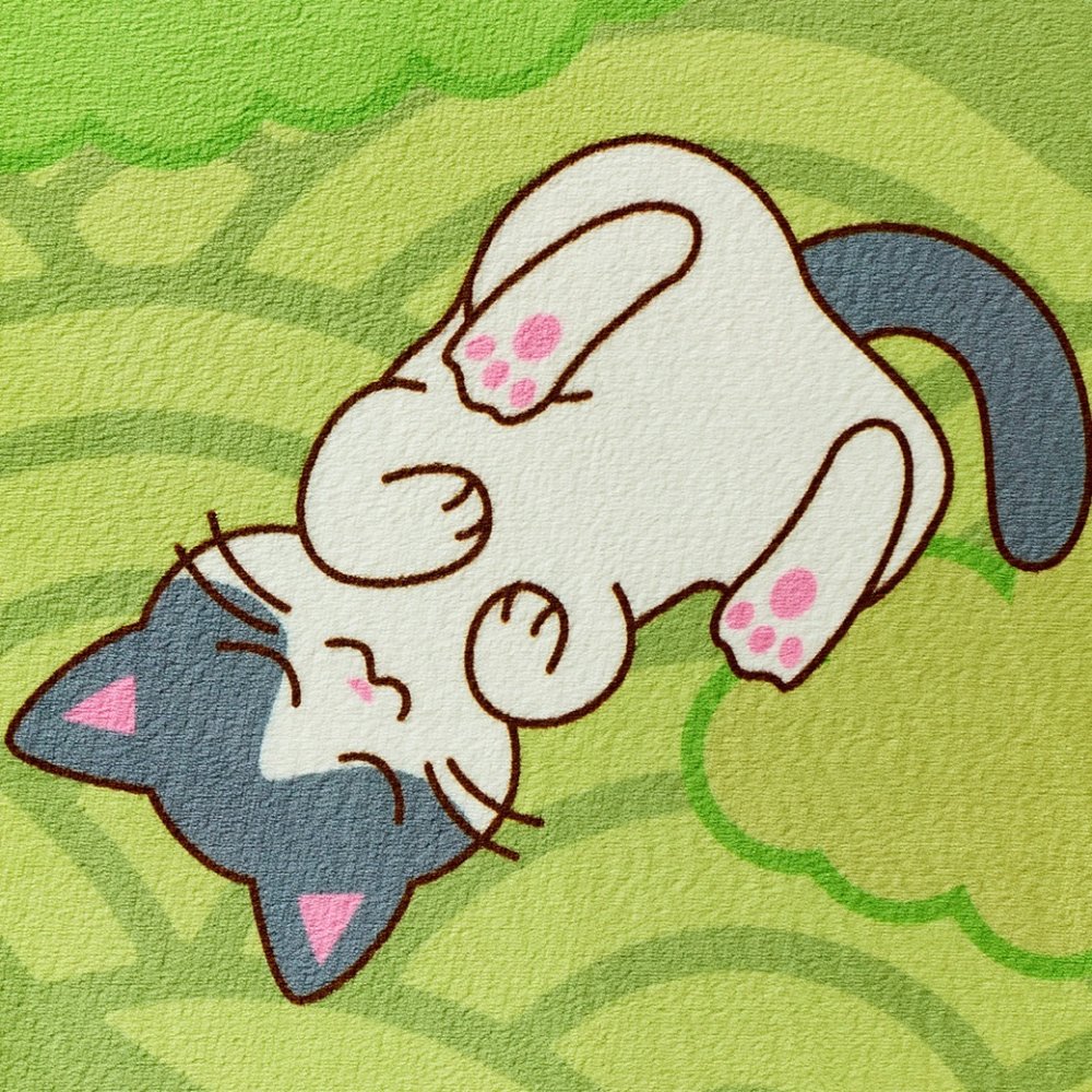 お昼寝にゃんこロングキッチンマット