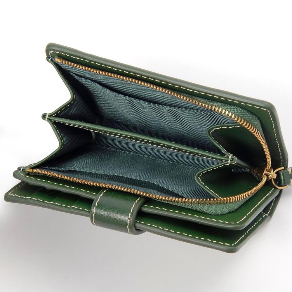ベリーズヨーク　BELLIES YORK　二つ折り財布　BYTM1945GR　グリーン　緑色　ベジタブルタンニン　イタリアンレザー　牛革　”エイジングを楽しむ革小物”