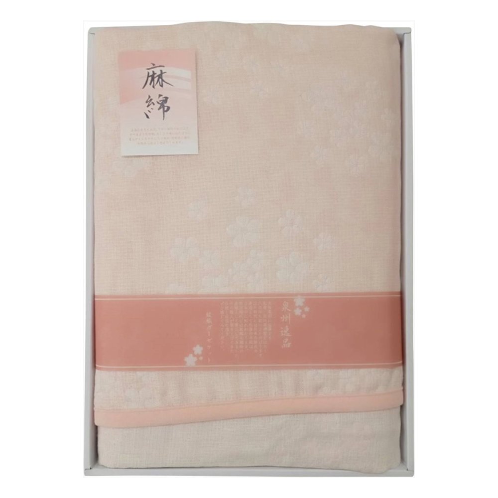 泉州逸品 麻混 五重織ガーゼケット ギフト 寝具 日本製 肌掛け寝具 綿 麻 ガーゼ【北海道・沖縄県・離島 配送不可】