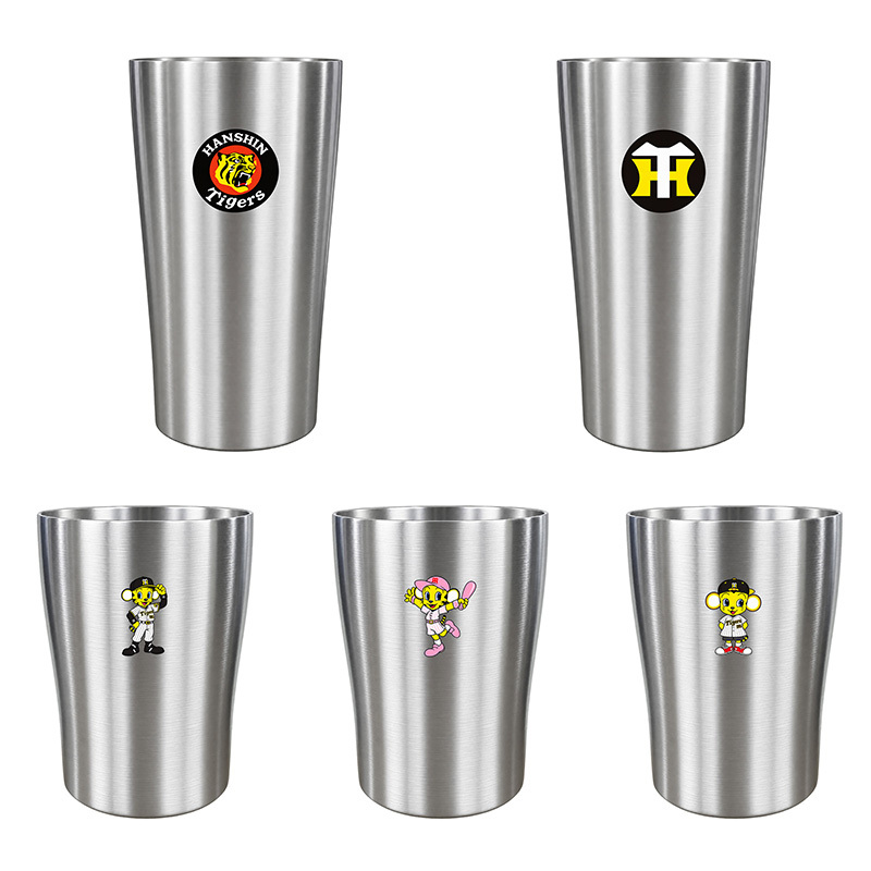 【阪神タイガース承認】猛虎の乾杯 応援5点セット タンブラー 真空断熱 ステンレス製 大2個(450ml)+小3個(250ml) 結露しない 保温保冷 トラッキー ラッキー キー太 おしゃれ かわいい ビール ハイボール レモンサワー 優勝 日本一 ARE 誕生日 ギフト プレゼント