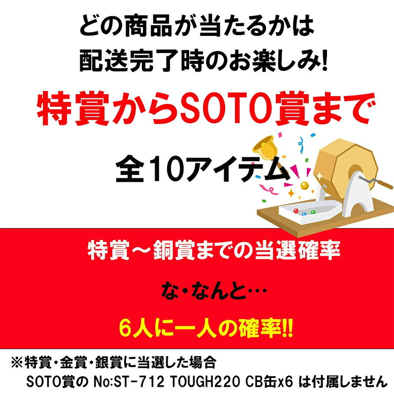 【数量限定401口】Alice アウトドア キャンプくじ vol.8 空くじなし SOTO スノーピーク Anker モンベル NANGA 豪華賞品 抽選 キャンプ用品 福袋