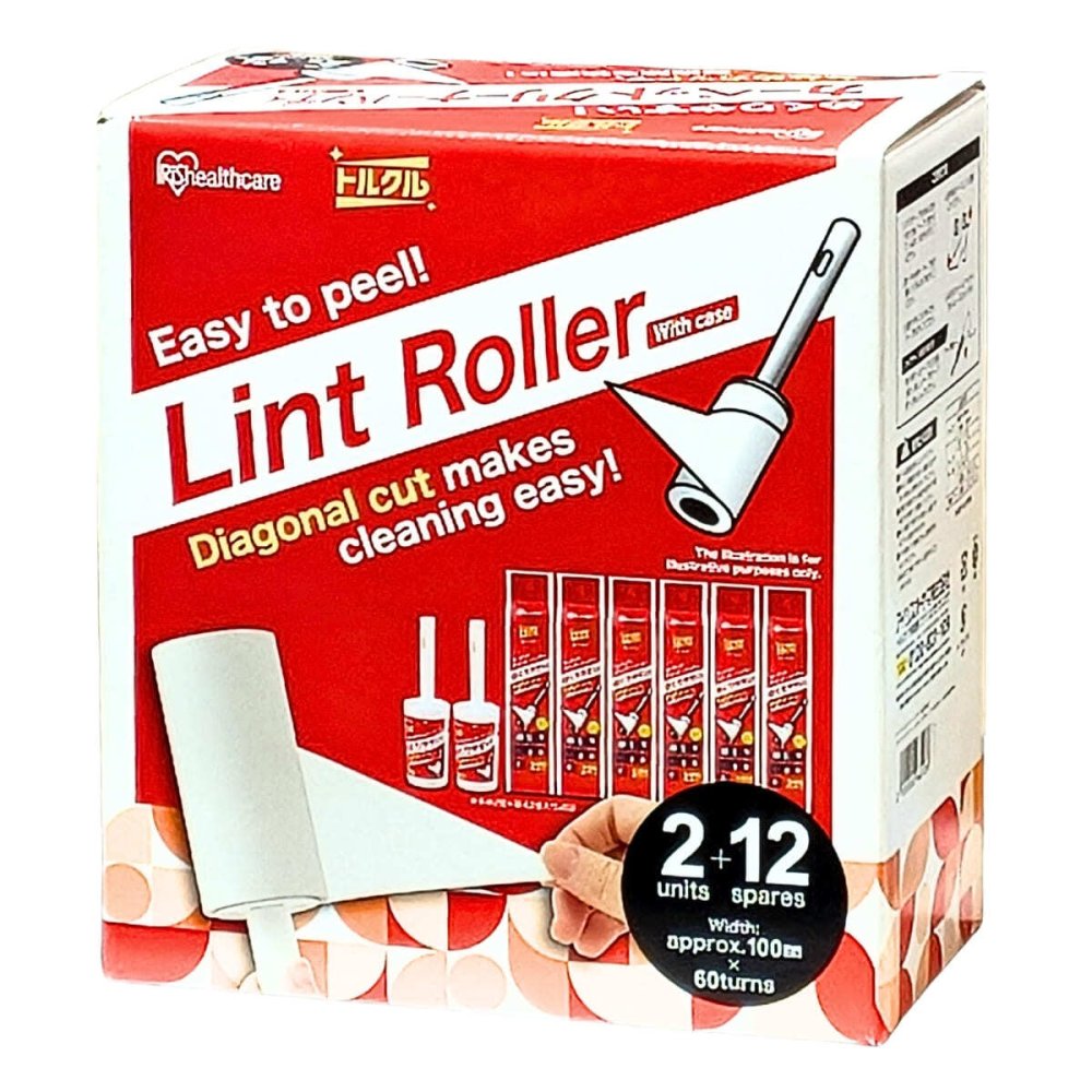 トルクル　ハンディカーペットクリーナー　本体2個+替え12個セット　斜めカット　粘着シート　ハンディタイプ　カーペットクリーナ　まとめ買い　日用品　掃除用品　粘着式クリーナー　中国製　#66203