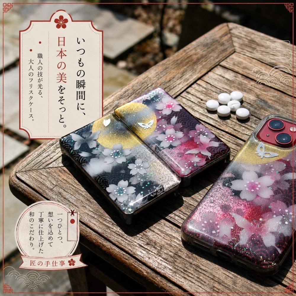 職人の手作り！和柄ペアFRISKケース「異」フリスク タブレット ミント 名入れ 職人 手作り ハンドメイド 送料無料 伝統工芸 桜 和モダン 和柄 和風 和雑貨 ギフト プレゼント 贈り物