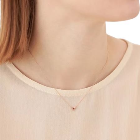 【無料ラッピング】  カナルヨンドシー Canal 4℃ カナル4℃ 限定 7月誕生石 K10ピンクゴールド ネックレス ルビー キュービックジルコニア ブランド 正規品 新品 ギフト プレゼント 人気 おすすめ 誕生日 記念日 クリスマス 送料無料