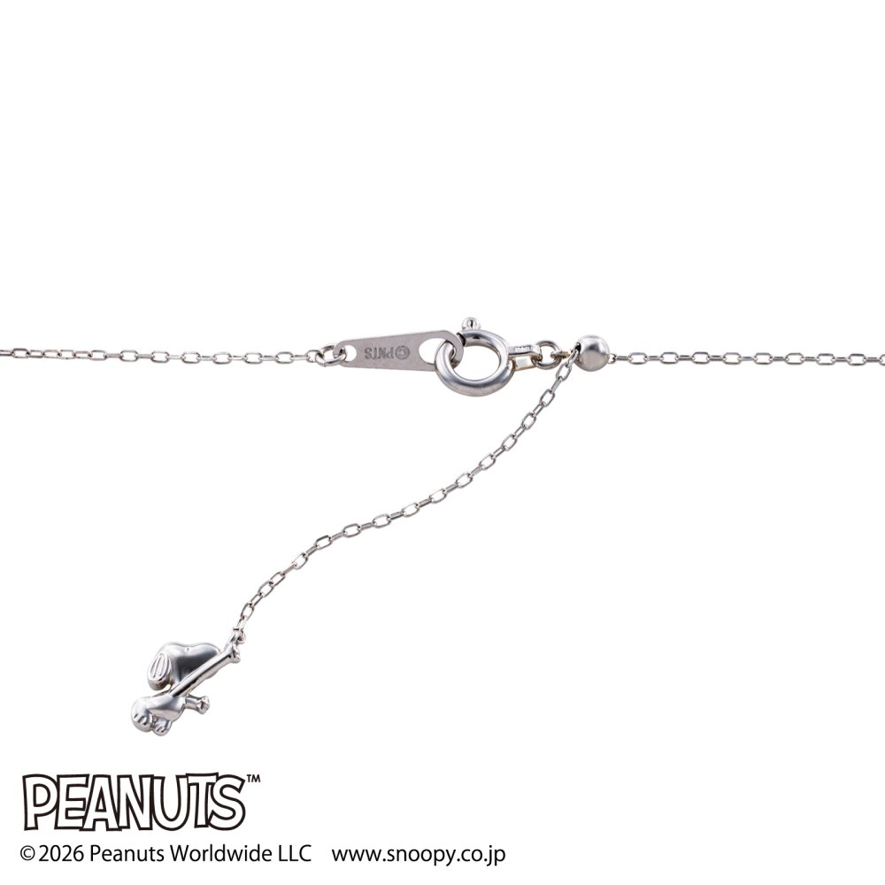 【受注生産品】【送料無料】 スヌーピー 一粒ダイヤ レディースネックレス PEANUTS プラチナ ダイヤモンド ラボダイヤ 肉球 ブランド おしゃれ かわいい アクセサリー 10代 20代 30代 40代 50代 レディース 女性 誕生日 記念日 プレゼント ギフト ホワイトデー 母の日 white clover ホワイトクローバー