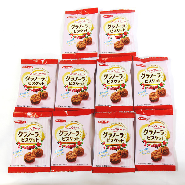(全国送料無料) お菓子 詰め合わせ ミスターイトウ 2つのベリーのグラノーラビスケット 21g（10コ） メール便 (4901050136694sx2m)