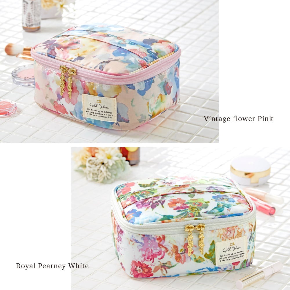 【全注文ラッピング仕様】バニティポーチ 花柄 化粧ポーチ 小物入れ 大容量 花柄 かわいい おしゃれ レディース 女性 LC シャレールヤハタ Cyalel Yahata