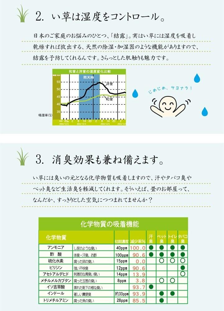 夏ラグ 夏用カーペット い草ラグカーペット かわいい花柄 『NSフレグランス』 約191×250cm （裏面:滑りにくい加工）