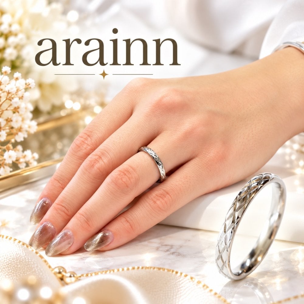  arainn アラン｜アラモン模様が彩るお揃いリング｜ペアアクセサリー指輪2本セット ペア価格 r-33 金属アレルギー対応 誕生日プレゼント カップルギフト サプライズ ジーラブ