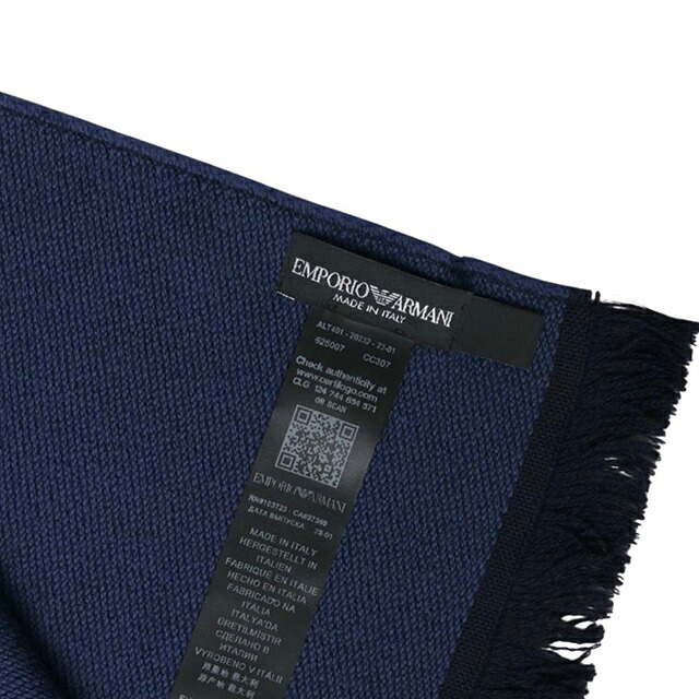 エンポリオ アルマーニ EMPORIO ARMANI マフラー 625007-cc307-18935 メンズ NAVY BLU CINA マフラー