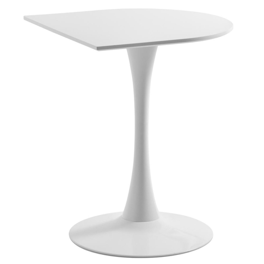 ハーフラウンドテーブル　60cm【ホワイト】 W600×D600×H730mm チューリップコーヒーテーブル Tulip Coffee Table カフェテーブル チューリップテーブル ラウンドテーブル ダイニングテーブル